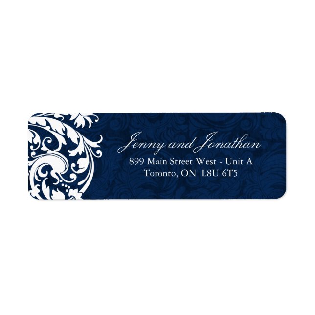 Stylish Winter Wedding RSVP Address Labels (Front)