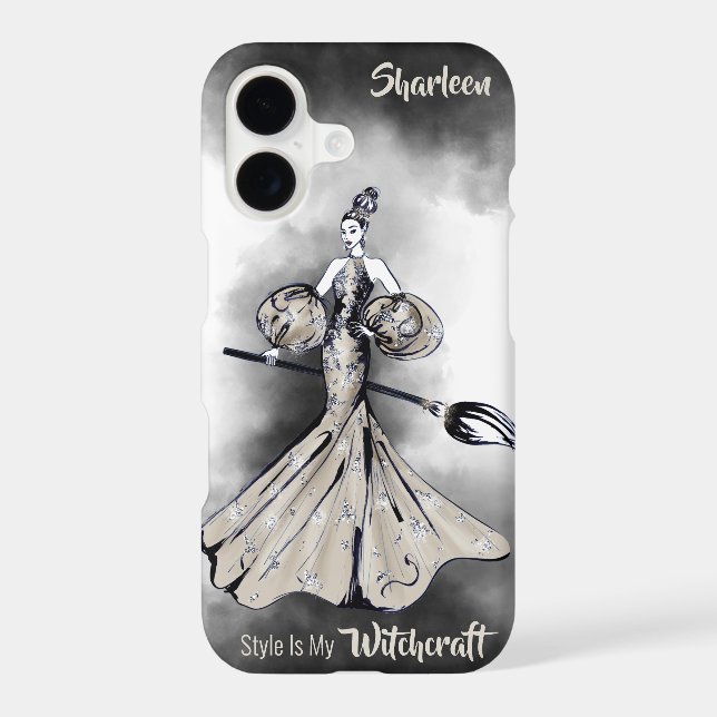 Stylish Witch Illustration Iphone Case (Back)