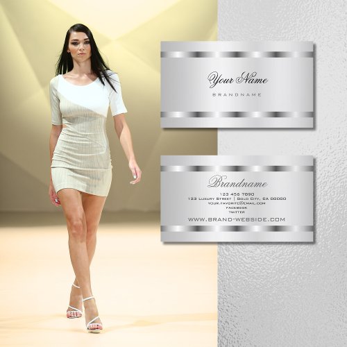 Stylish with Silver Effect Professional Promotion Business Card