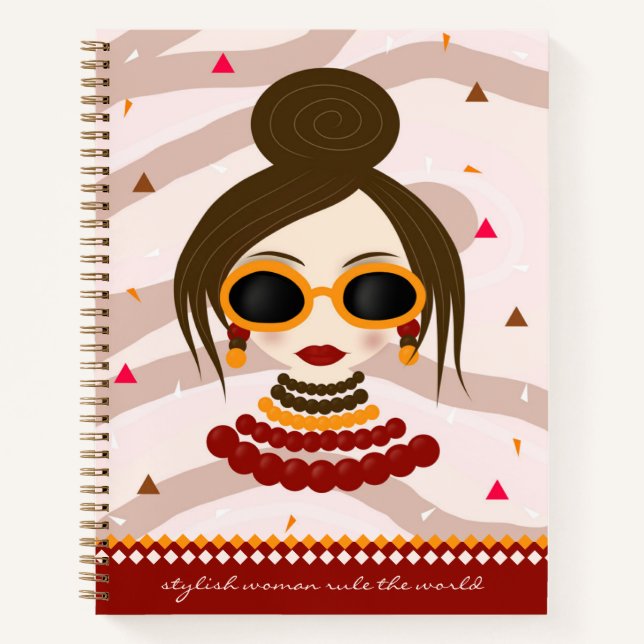 Stylish woman notebook (Front)