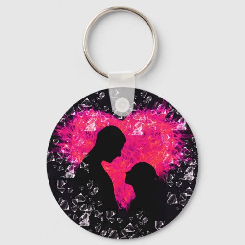 Stylish Womens Tote Bag with Romantic Love Design Keychain
