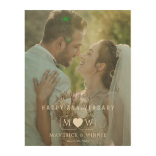 Stylish Wood Art for Anniversary Memories