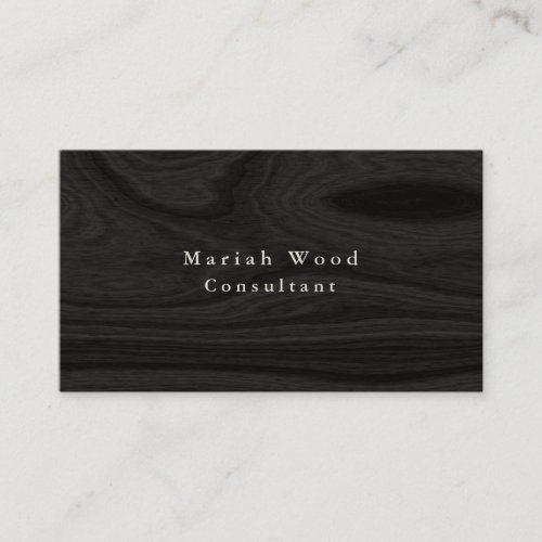 Stylish Wood Design Professional Grey White Modern Business Card