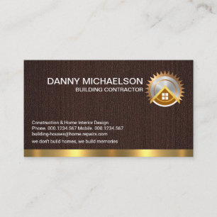 Stylish Wood Grain Layer Carpentry Business Card