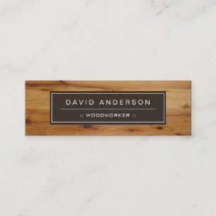 Stylish Wood Grain Woodgrain Look Mini Compact Business Card