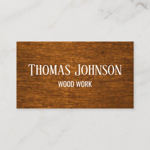 Stylish Wooden Carpenter Construction  Business Card