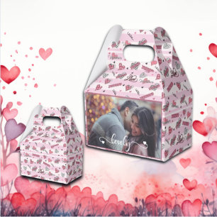 Stylish XOXO Valentine's Day Patterned Wrapping Pa Favor Boxes