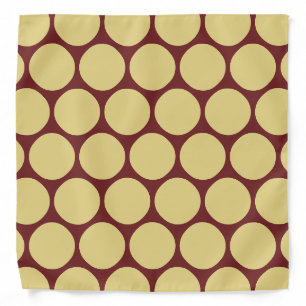 Stylish Yellow and Red Polka Dot Pattern Bandana
