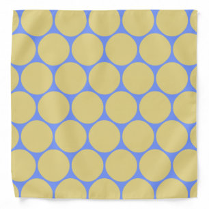 Stylish Yellow Blue Polka Dot Pattern Bandana