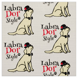 Stylish Yellow Labrador Fabric