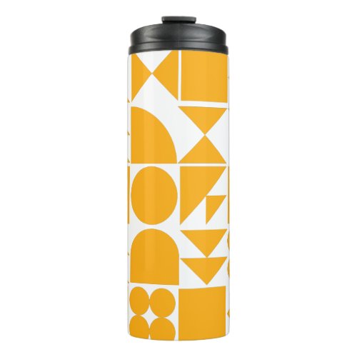 Stylish Yellow Modern Geometric Shapes Pattern Thermal Tumbler