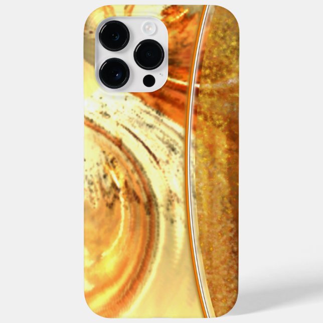Stylish Yellow Natural Earth Tones Abstract Case-Mate iPhone Case (Back)