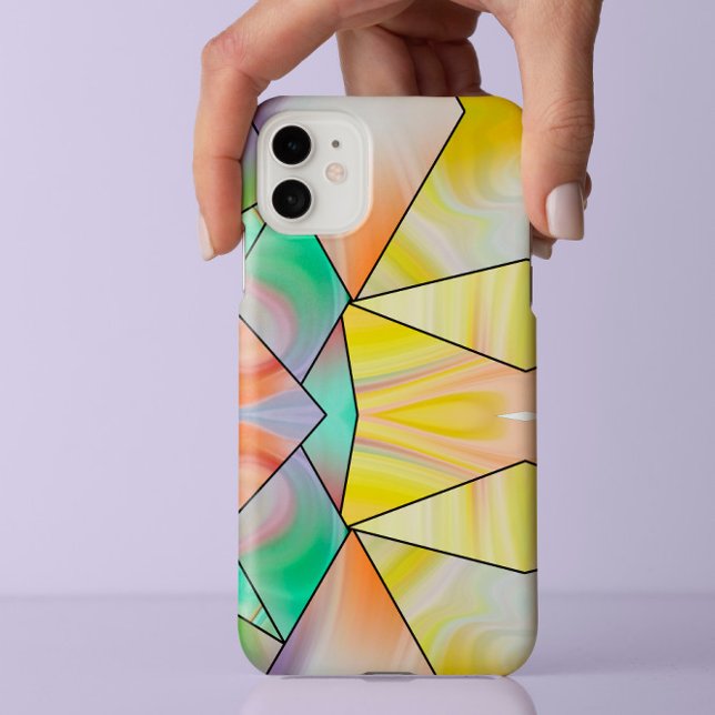 Stylish yellow pink Marble modern Aesthetic Case-Mate iPhone Case (Creator Uploaded)