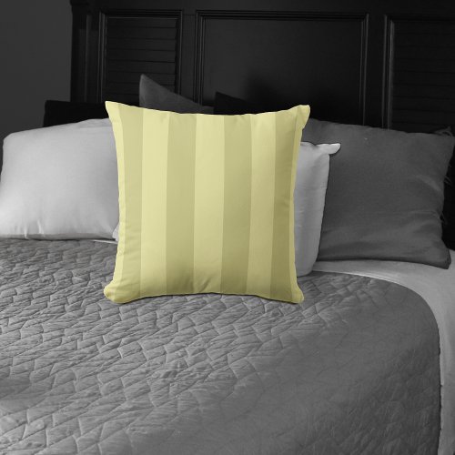 Stylish Yellow Striped Pattern Throw Pillow