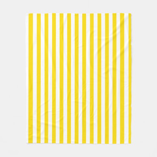 Stylish Yellow White Stripe Elegant Decorative Fleece Blanket