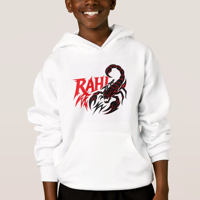 Stylish Youth Hoodie Featuring Scorpion Design (Front)
