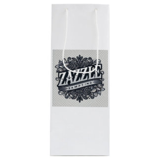 Stylish Zazzle Store Logo Wine Gift Bag