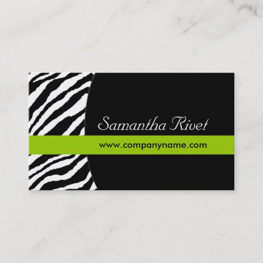 Customizable Stylish Zebra BusinessCards :: {Horizontal} Business Card Templates