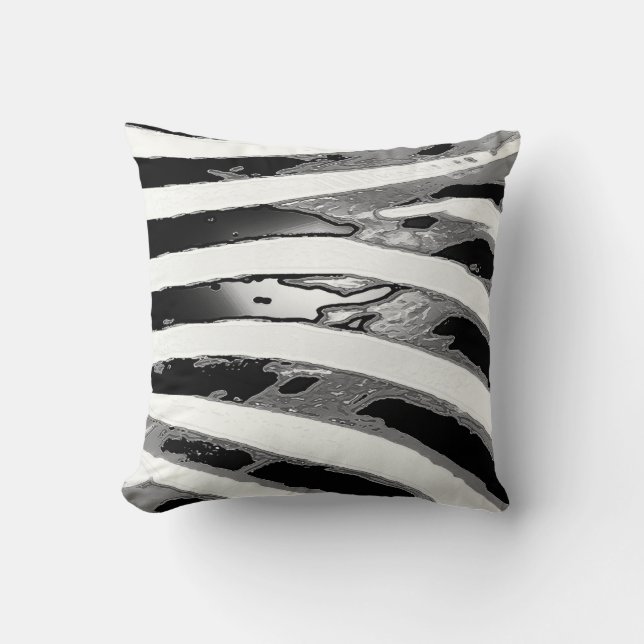 Stylish Zebra Pattern Accent Pillow (Front)