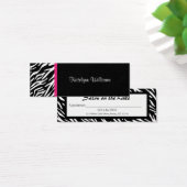 Stylish Zebra Print Appointment Card (Desk)