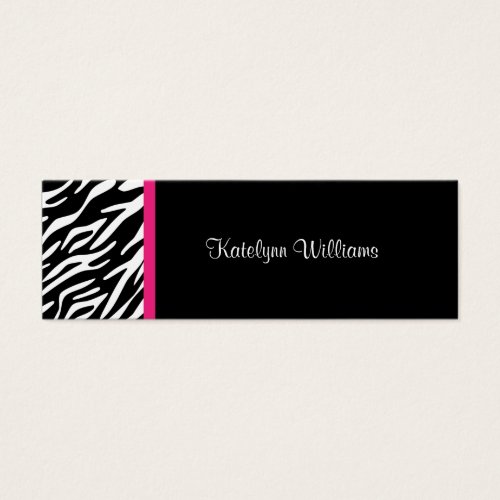 Stylish Zebra Print Appointment Card Business Card Templates
