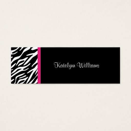 Customizable Stylish Zebra Print Appointment Card Business Card Templates