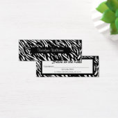 Stylish Zebra Print Appointment Card (Desk)