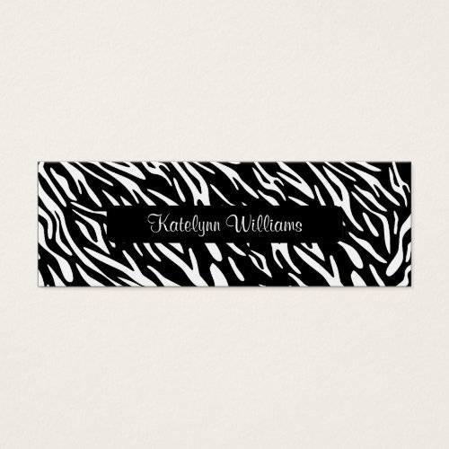 Stylish Zebra Print Appointment Card Business Card Template