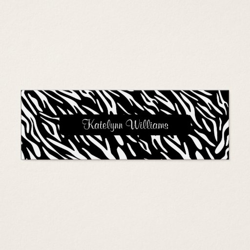 Customizable Stylish Zebra Print Appointment Card Business Card Template