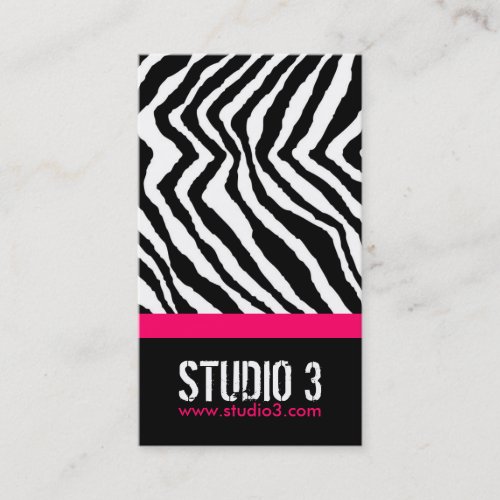 Stylish Zebra Print Business Card