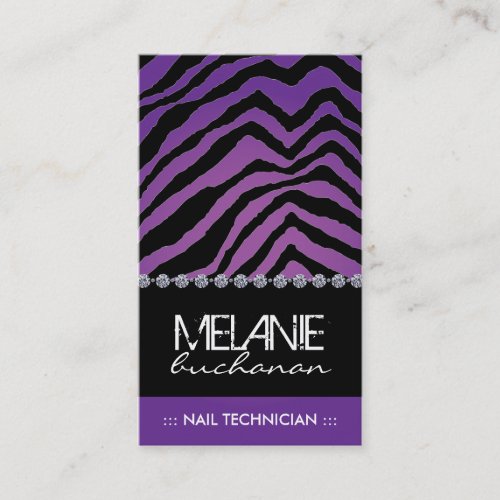 Stylish Zebra Print Business Card