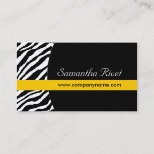 Stylish Zebra Print Business Cards
