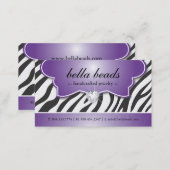 Stylish Zebra Print Business Cards (Front/Back)
