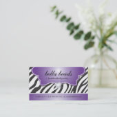 Stylish Zebra Print Business Cards (Standing Front)