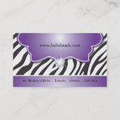 Stylish Zebra Print Business Cards (Back)
