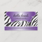 Stylish Zebra Print Business Cards
