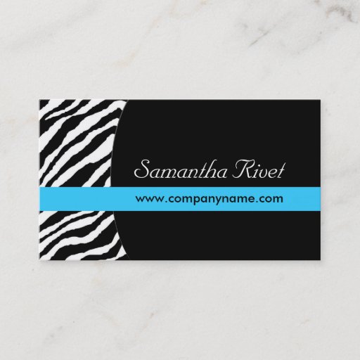 Customizable Stylish Zebra Print Business Cards