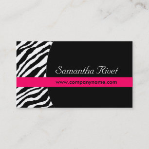 Stylish Zebra Print  :: Business Cards{Horizontal} Card