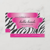 Stylish Zebra Print Jeweller Business Cards (Front/Back)
