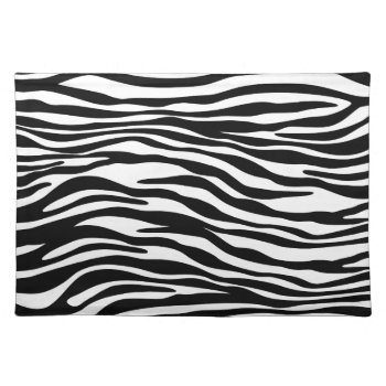 Stylish Zebra Print Placemats by stripedhope at Zazzle