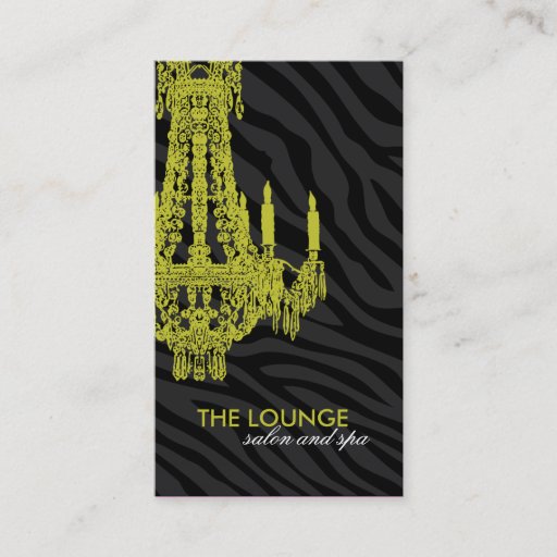Customizable Stylish Zebra Print  Salon and Spa Business Card