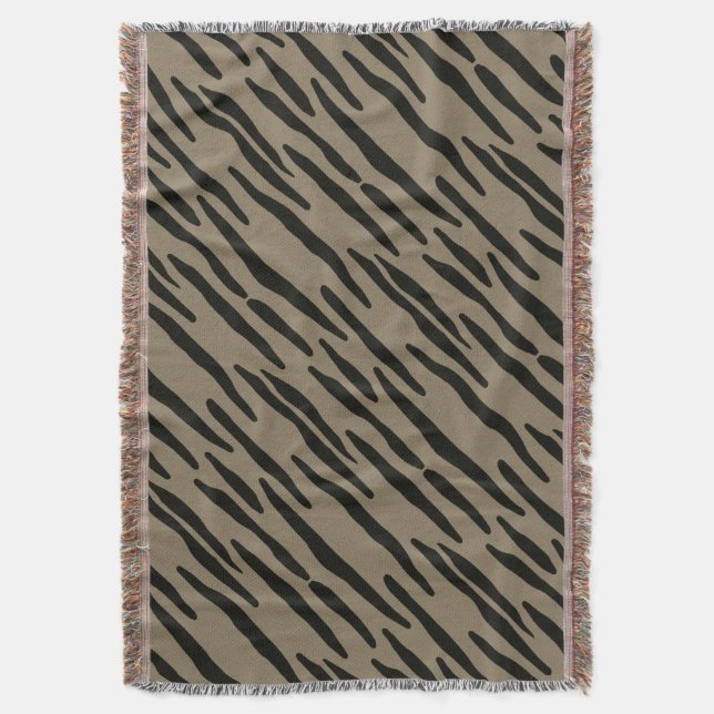 Stylish Zebra Print Throw blanket Coordinate (Front Vertical)