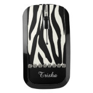 Stylish Zebra Print Wireless Mouse at Zazzle