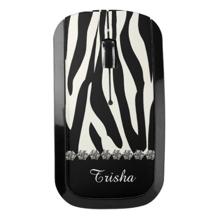 Stylish Zebra Print Wireless Mouse