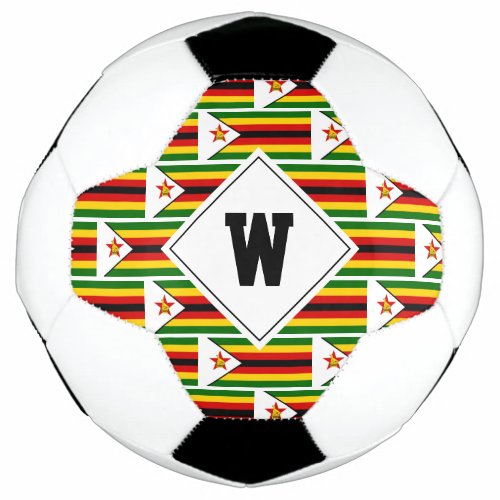 Stylish ZIMBABWE FLAG Monogram Soccer Ball