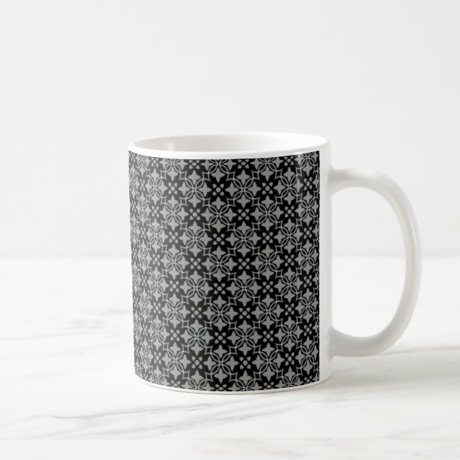 Stylishly Chic Mug, Black and Gray Coffee Mug (Right)
