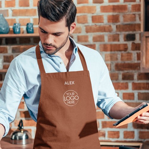 Stylishly Chic Terracotta Company Logo Protective Apron