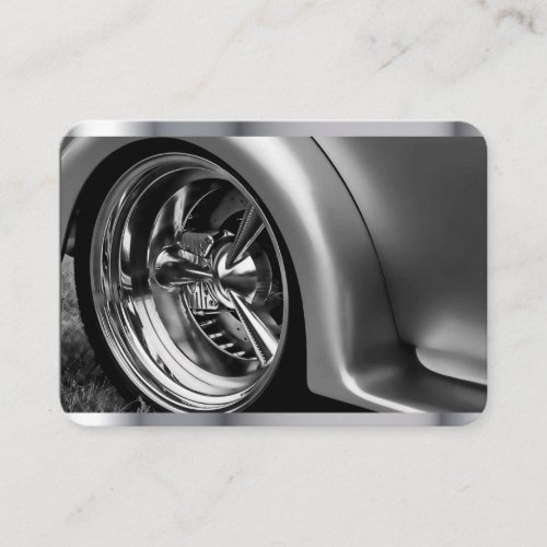 Stylishly Classy silver Chrome Business Card