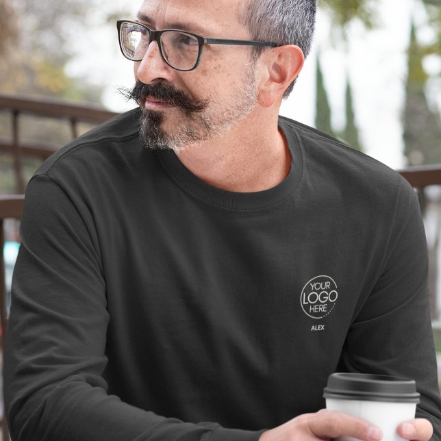 Stylishly Elegant Company Branded Logo Long-Sleeve T-Shirt (Creator Uploaded)