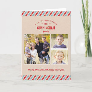 Stylishly Mailed Christmas / Holiday Greeting Card